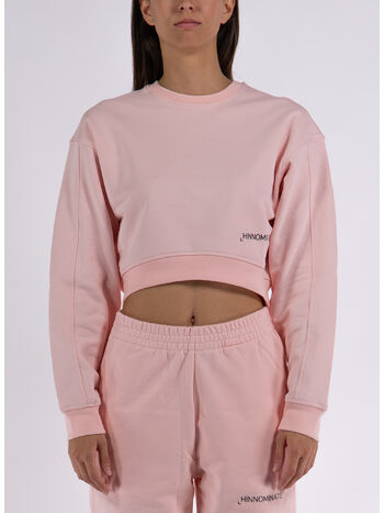 FELPA CROP GIROCOLLO, ROSA, small