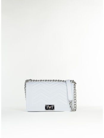 BORSA FLAT  MANHATTAN MEDIUM, OFF BLANC/SILVER, small