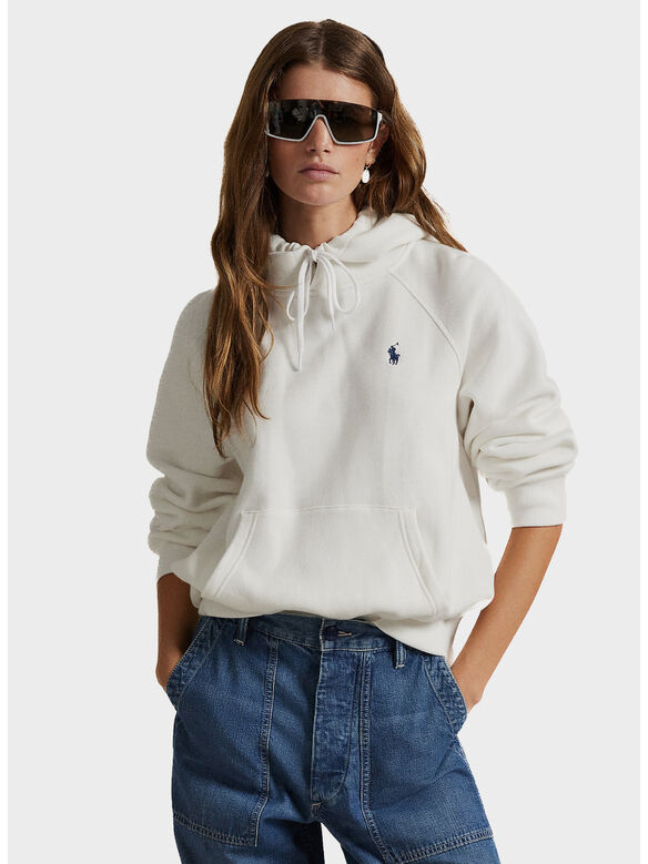 FELPA HOODIE, WHITE, medium