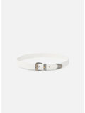 CINTURA IN PELLE SHINY, Z15O BIANCO NEMBO-OLD SILVER, thumb