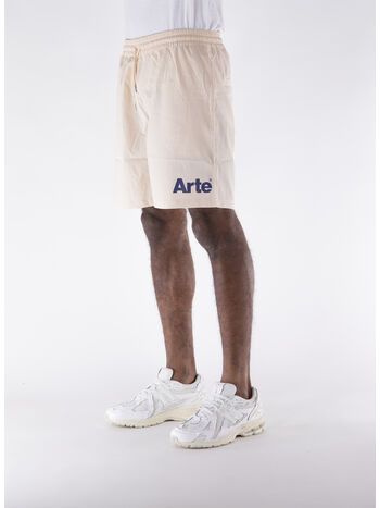 SHORTS SAMUEL LOGO, CREAM, small