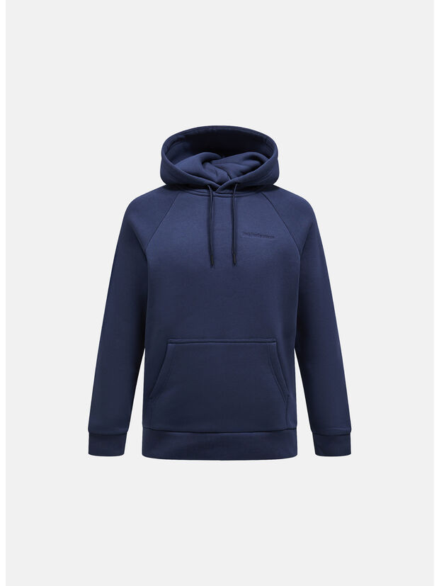 FELPA HOODIE ORIGINAL SMALL LOGO, BLUE SHADOW, large