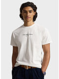 T-SHIRT LOGO IN COTONE, WHITE, thumb