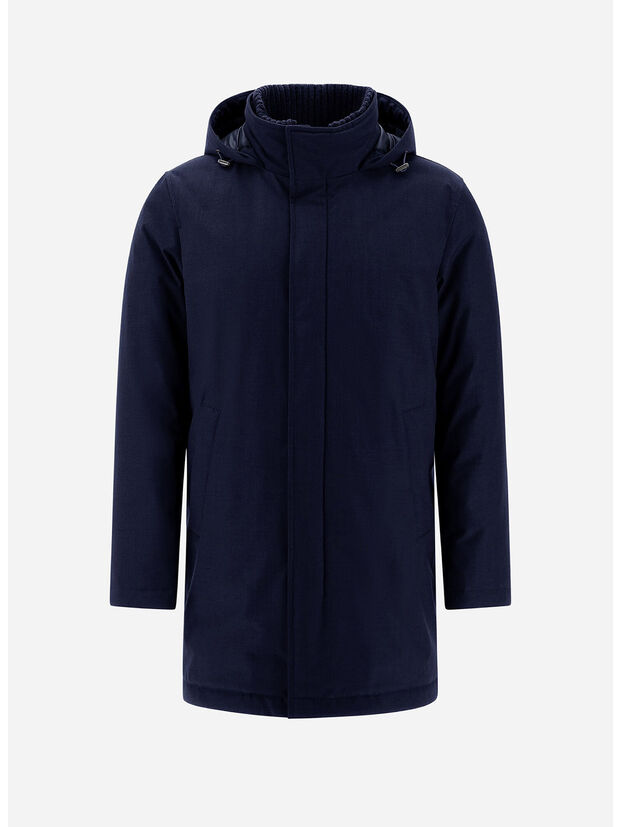 GIACCONE COLLO IN MAGLIA, 9200 BLU NAVY, large