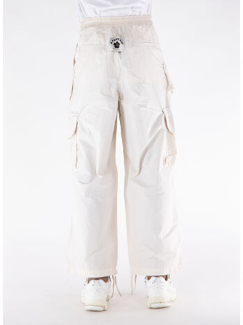 PANTALONE CARGO IN NYLON, 013 CREAM, small