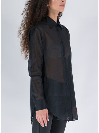 CAMICIA THE UP MUSSOLINA, BLACK, small