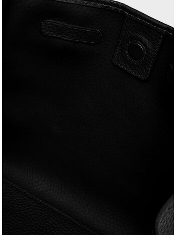 BORSA TOTE IN PELLE, 001 NERO, small