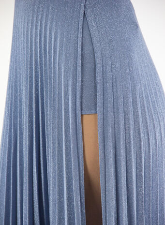ABITO MONOSPALLA IN LUREX CON CATENA, 570PERVINCA, small