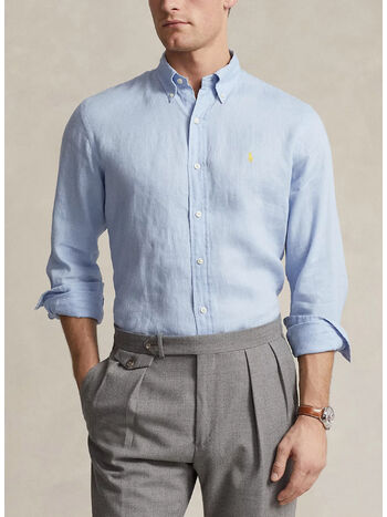 CAMICIA A MANICHE LUNGHE, BLUE HYACINTH, small