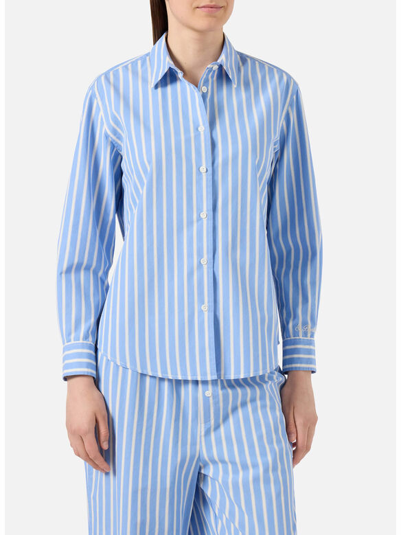 CAMICIA MEREDITH, 00722L COTTON SB STRIPES V 53 EMB, medium