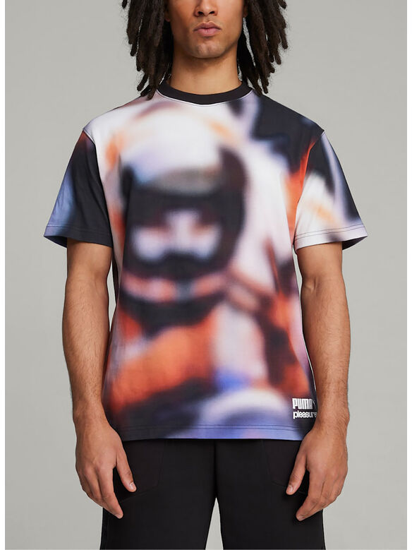 T-SHIRT PUMA X PLEASURES AOP TEE, 02 Puma White, medium