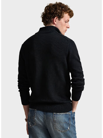 MAGLIONE MEZZA ZIP, POLO BLACK, small