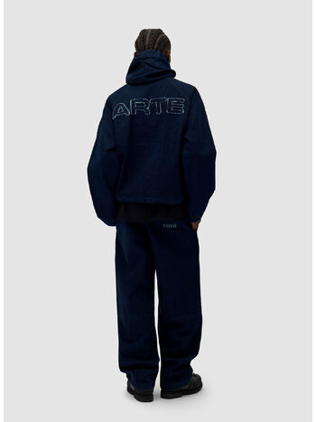 GIACCA DENIM TECH, NAVY, small