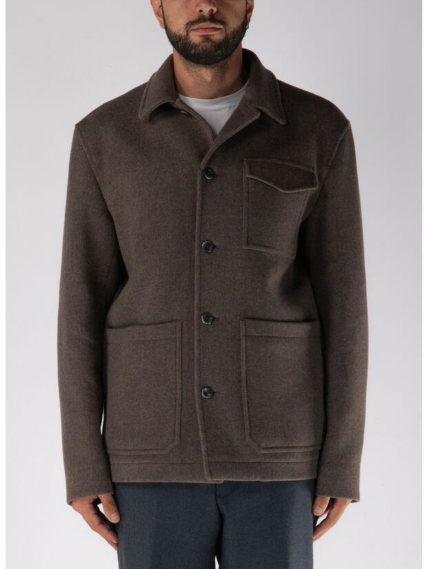 GIACCA CAMICIA PATCH-POCKET, 2700 TORTORA SCURO, large