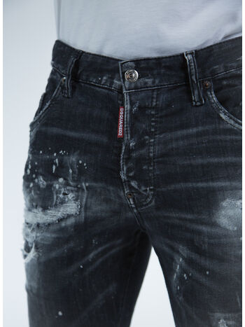 JEANS SUPER SLIM PATCH BLACK DENIM, , small