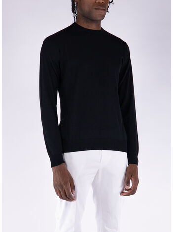 MAGLIONE GIROCOLLO, 990 NERO, small