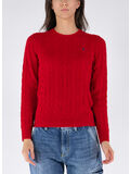 MAGLIONE TRECCIA, NEW RED, thumb