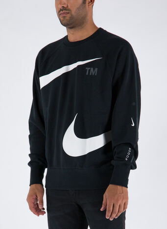 FELPA SPORTSWEAR SWOOSH, BLACKWHITE, small
