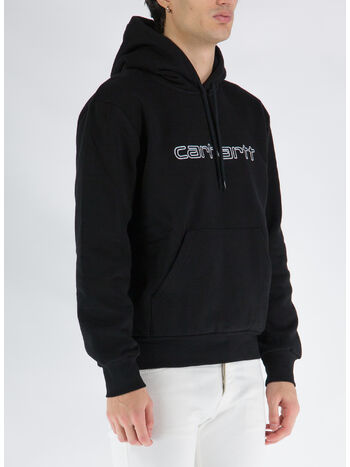 FELPA CON CAPPUCCIO, K02XX BLACK, small