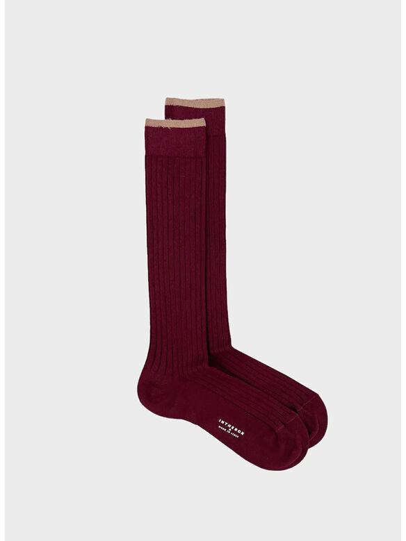 CALZA COTTON BASIC UNISEX, 0008 BORDEAUX, medium