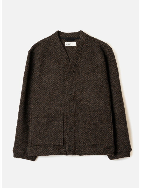 CARDIGAN ADVANCE RAVEN, BROWN, medium