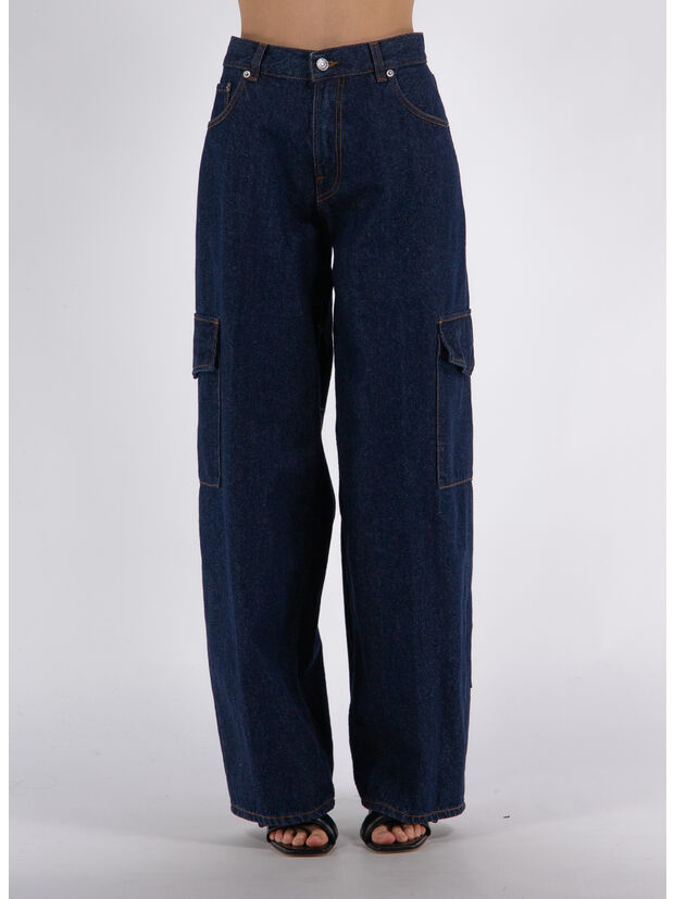 JEANS BETHANY CARGO, L0693 BLUE RINCE, large