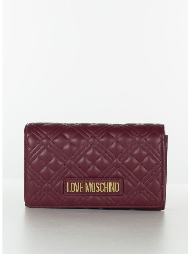 BORSA TRAPUNTATA CON LOGO, 552 VINO, large
