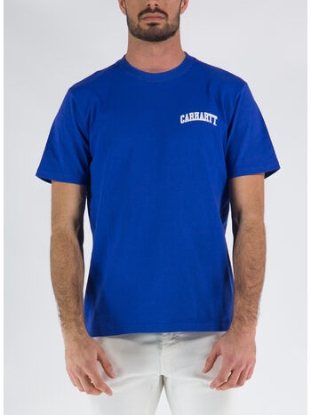 T-SHIRT S/S UNIVERSITY SCRIPT, 1FPXX LAZURITE WHITE, small