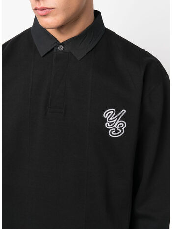 CAMICIA RUGBY LS, BLACK/BLACK, small