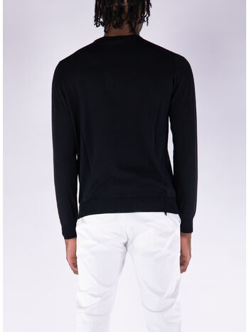 MAGLIONE GIROCOLLO, 990 NERO, small