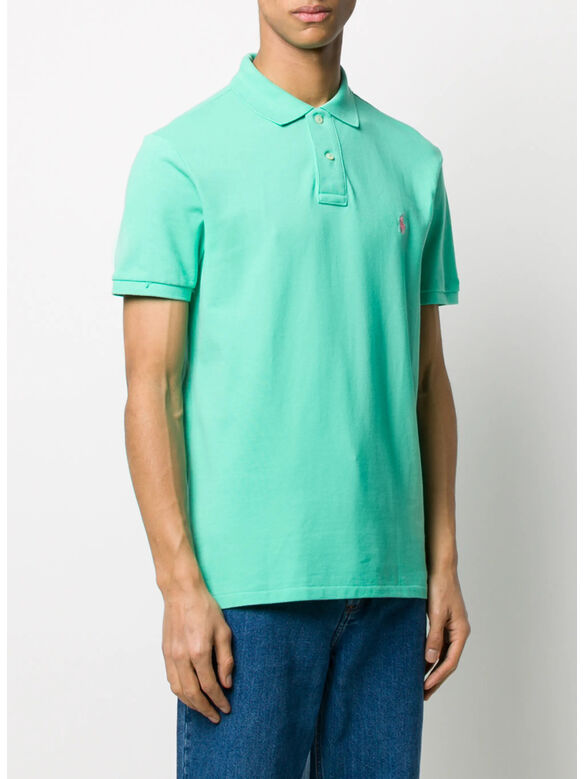 POLO SHORTSLEEVE LOGO, SUNSET GREEN, medium