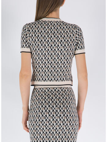 MAGLIA DISEGNO ROMBI, 685 NEROBURRO, small
