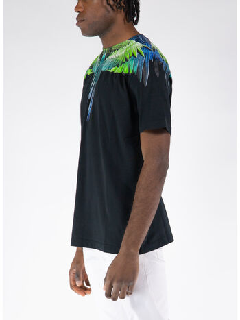 T-SHIRT ICON WINGS BASIC, 1050 BLACK LIGHT GREEN, small
