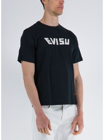 T-SHIRT PRINTED EVISU E SEAWAVE KOI DAICOCK, BLACK BLACK, small