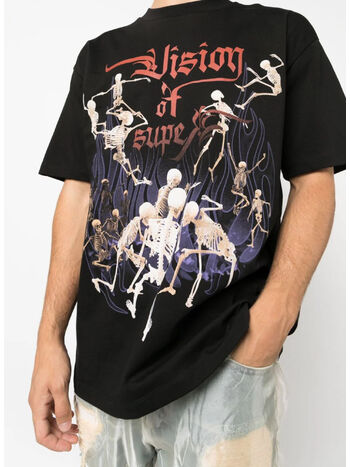 T-SHIRT ROCK SKULL GRAPHIC, BLACK, small