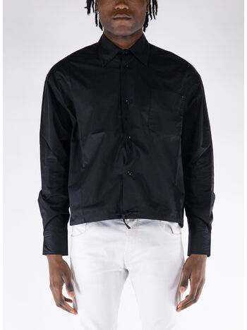 CAMICIA IN POPELINE, 110 BLACK, small