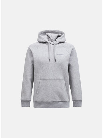 FELPA HOODIE ORIGINAL SMALL LOGO, MED GREY MELANGE, small