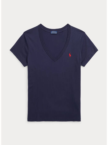 T-SHIRT CON SCOLLO A V, CRUISE NAVY, small