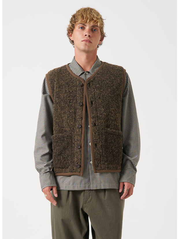 GILET LANCASTER, BROWN, large