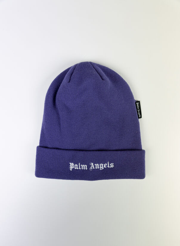 PALM ANGELS CAPPELLO LOGO BEANIE Viola Uomo | Selecteur