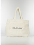 BORSA SHOPPER IN ECOPELLICCIA, V2 BIANCO BURRO, thumb
