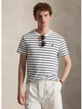 T-SHIRT IN COTONE CUSTOM, WHITE/REFINED NAVY, thumb
