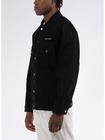 GIACCA DENIM LOGO, 1001 BLACK WHITE, small