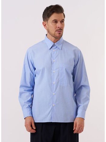 CAMICIA SKY FIL A FIL SQUARE POCKET, SKY, small