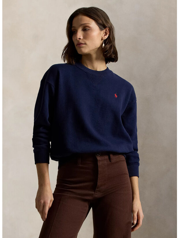 FELPA A GIROCOLLO LEGGERA, CRUISE NAVY, large