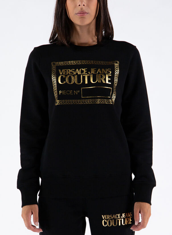 VERSACE JEANS COUTURE FELPA GIROCOLLO Nero Donna | Selecteur