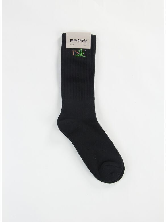 CALZINI BROKEN PALM, 1055BLACKGREE, medium