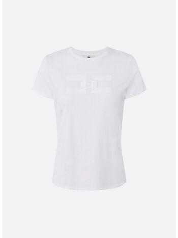 T-SHIRT IN JERSEY DI COTONE, 270 GESSO, small