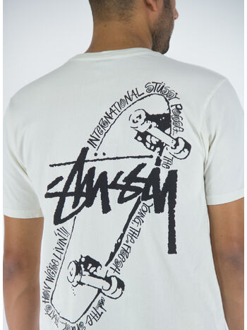 T-SHIRT SKATE POSSE PIG DYED, NATL NATURAL, small