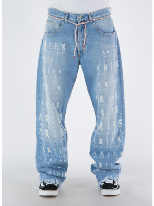 JEANS DESTROYED BATTEN JEAN, BLU BLUE, medium